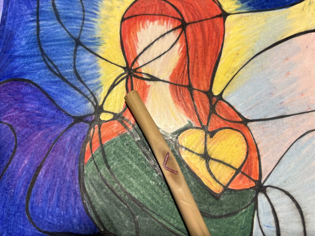 neurographische Zeichnung Grüne Dame